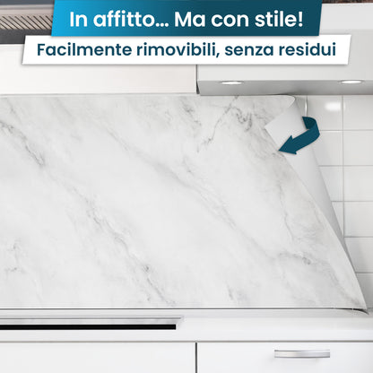 Rivestimento cucina autoadesivo - Marmo Bianco