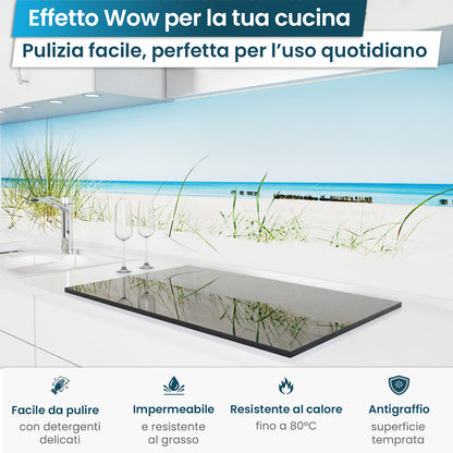 Rivestimento cucina autoadesivo - Spiaggia Baltica