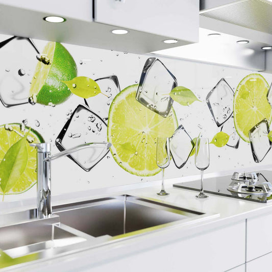 Küchenrückwand in Glasoptik - Limetten