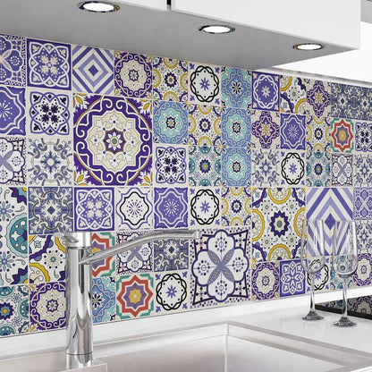 Rivestimento cucina autoadesivo - Tessere Mosaico Blu