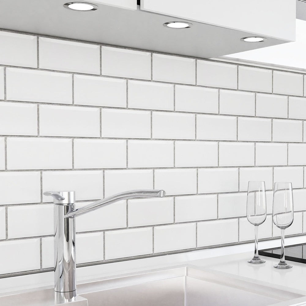 Rivestimento cucina autoadesivo - Piastrelle Bianche