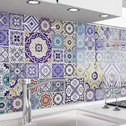 Rivestimento cucina autoadesivo - Tessere Mosaico Blu