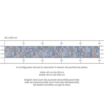 Rivestimento cucina autoadesivo - Tessere Mosaico Blu