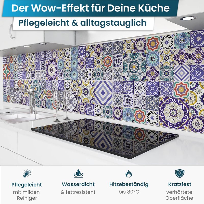 Rivestimento cucina autoadesivo - Tessere Mosaico Blu