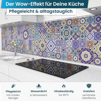 Rivestimento cucina autoadesivo - Tessere Mosaico Blu
