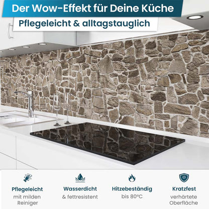 Küchenrückwand selbstklebend - Steinmauer