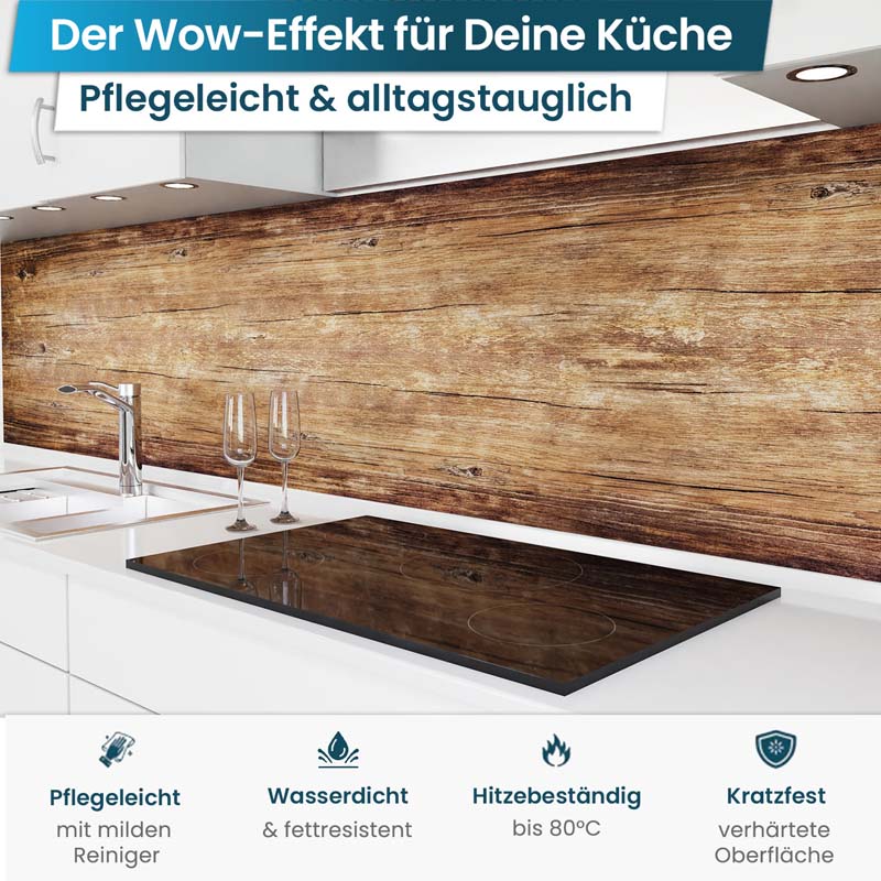 Küchenrückwand selbstklebend - Walnuss