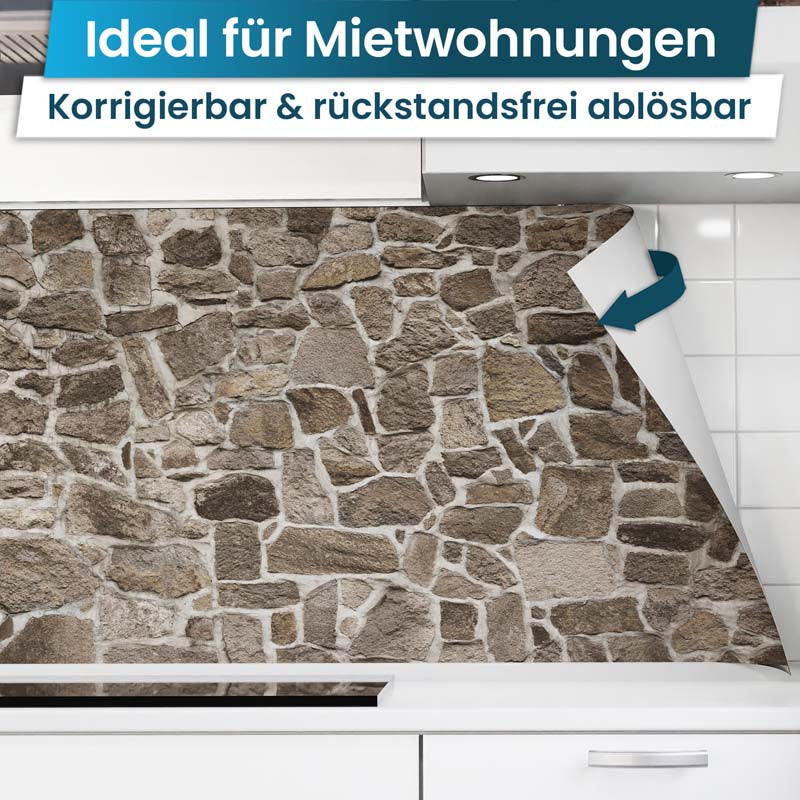 Küchenrückwand selbstklebend - Steinmauer