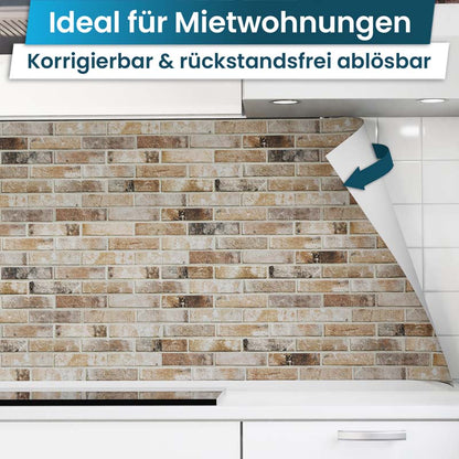 Küchenrückwand selbstklebend - Ziegelsteine
