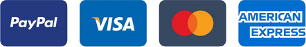 Metodi di pagamento: PayPal, Visa, Mastercard, American Express